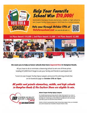 Vote for KFHS @ Voteforaschool.com or scan the QR code
